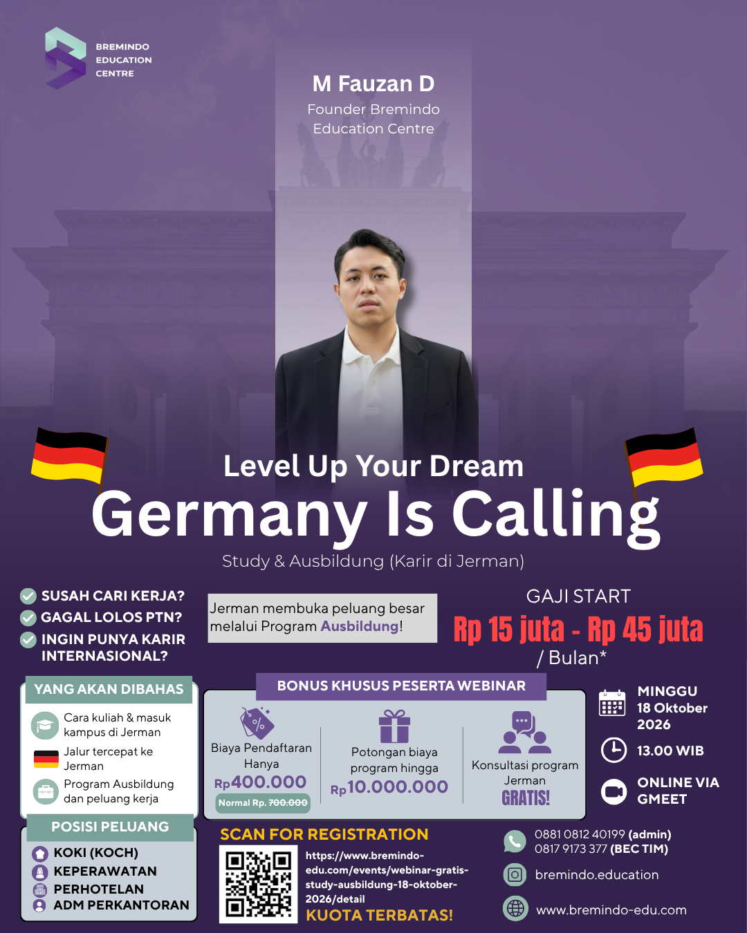WEBINAR GRATIS STUDY & AUSBILDUNG 18 OKTOBER 2026