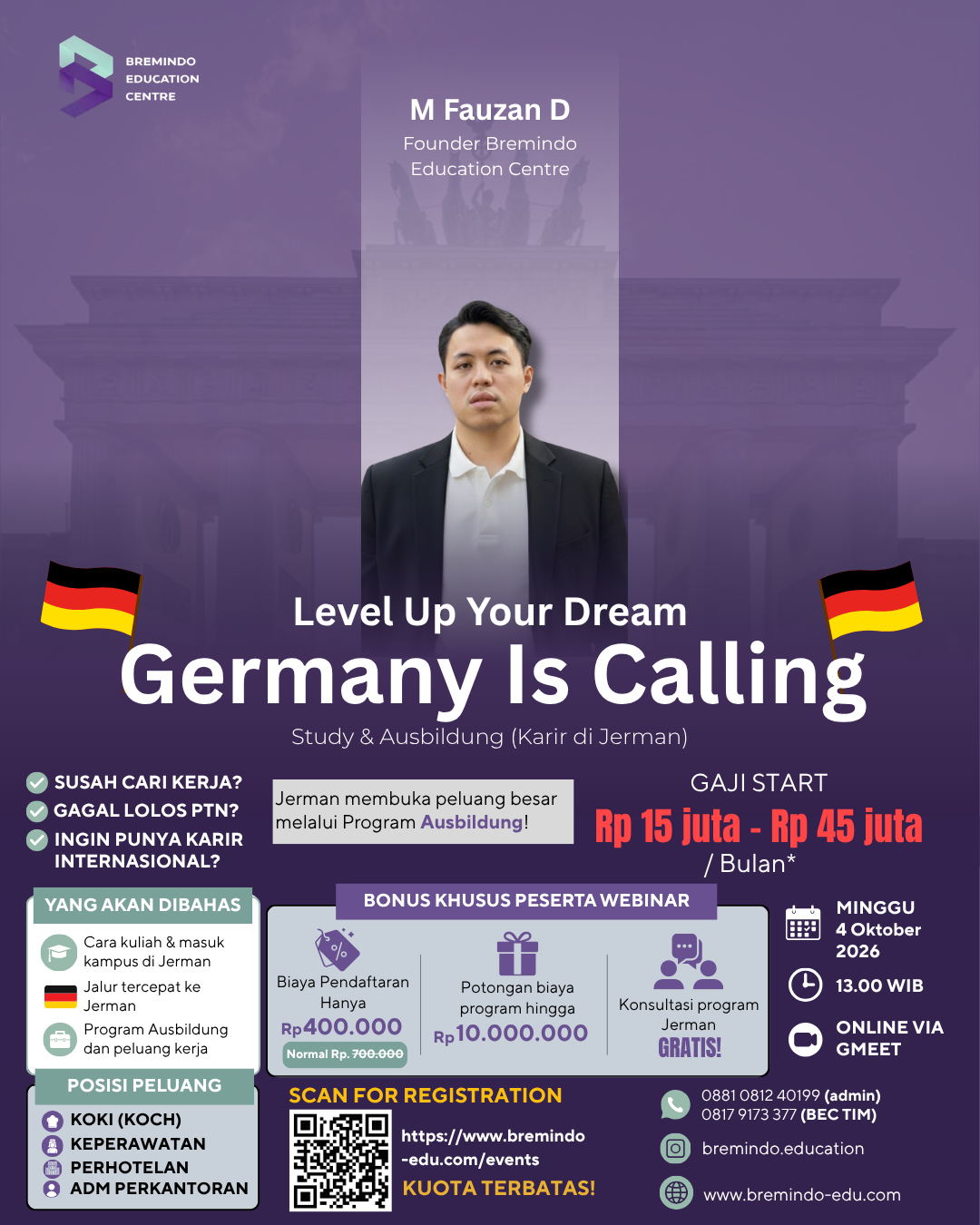 WEBINAR GRATIS STUDY & AUSBILDUNG 04 OKTOBER 2026